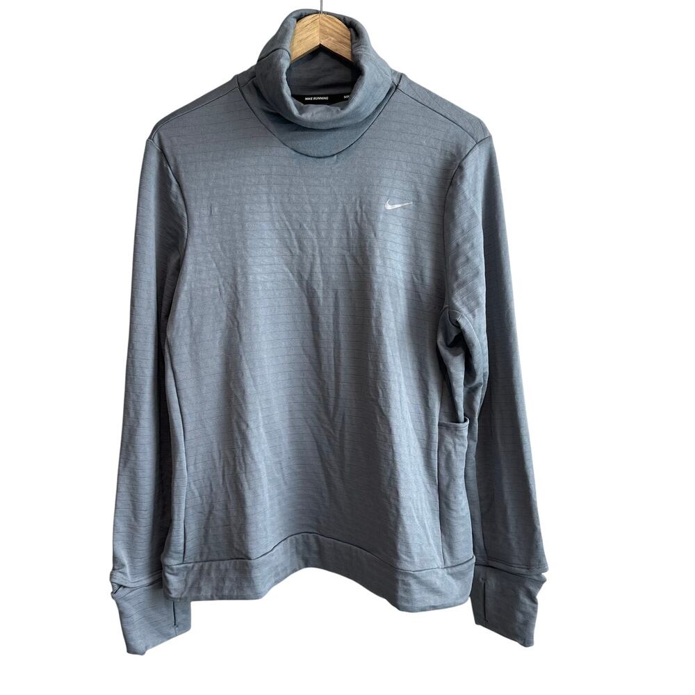 Nike Therma-FIT Swift Women's Turtleneck Running Top FB5306 L Gray